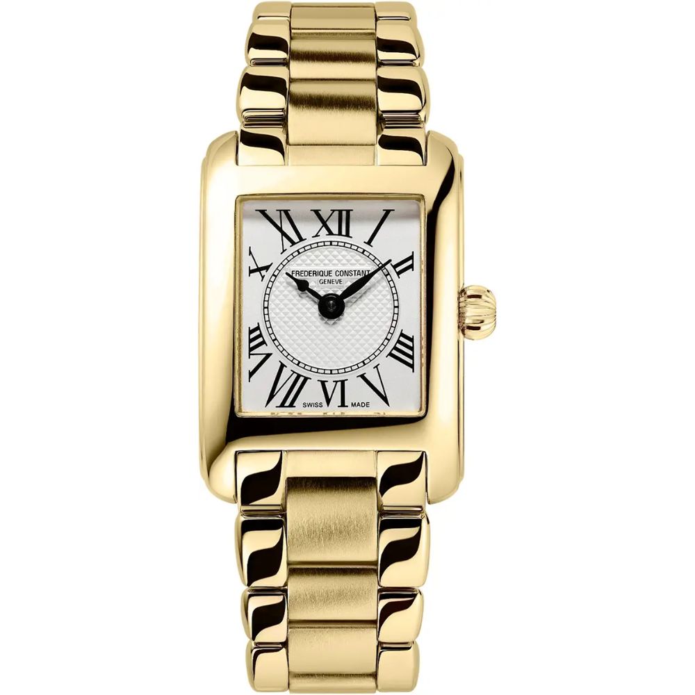 Frederique Constant Art Deco Carree Rectangular Gold Steel Ladies Watc Bannon Jewellers