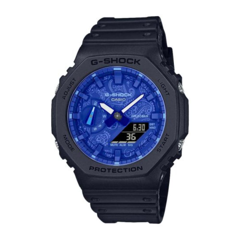 Casio G Shock Paisley Blue Series Watch GA 2100BP 1AER