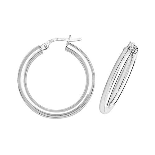 White gold deals hoop earring