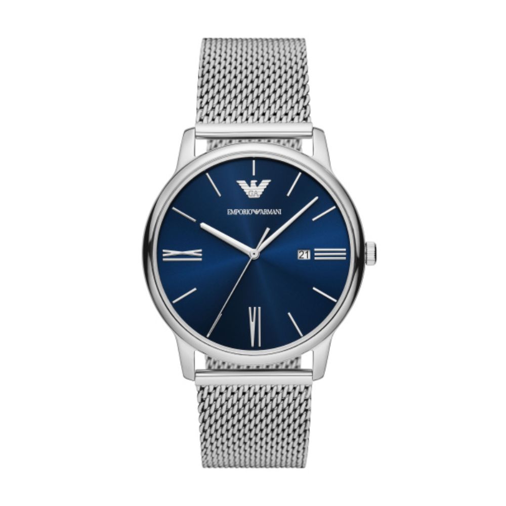 Mens silver 2025 mesh watch