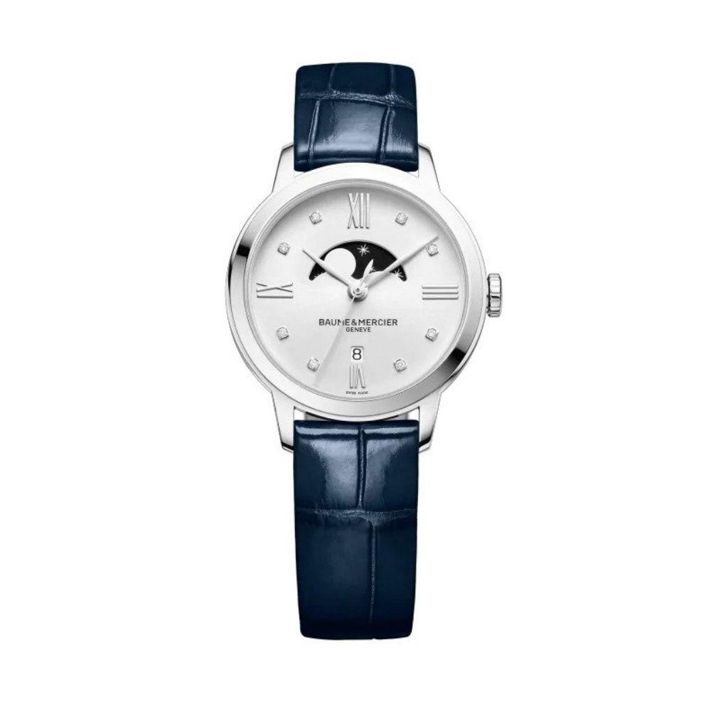 Ladies Classima 10329 Baume et Mercier Blue Leather Watch Bannon