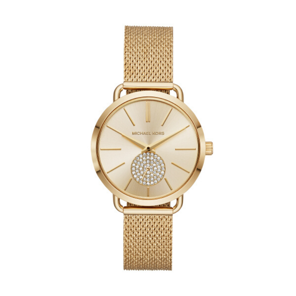 Michael kors gold mesh watch hotsell