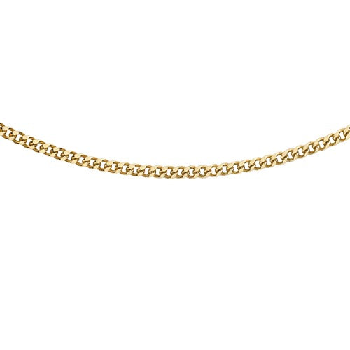 9ct Gold 18" Diamond Cut Curb Chain