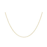 9ct Gold 20" 30 Hollow Diamond Cut Rope Chain