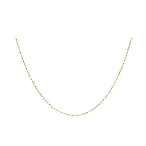 9ct Gold 20" 30 Hollow Diamond Cut Rope Chain