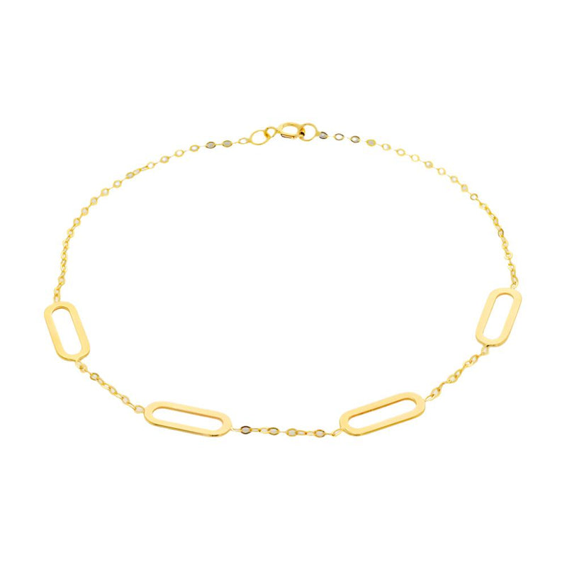 9ct Gold Paper Clip Bracelet