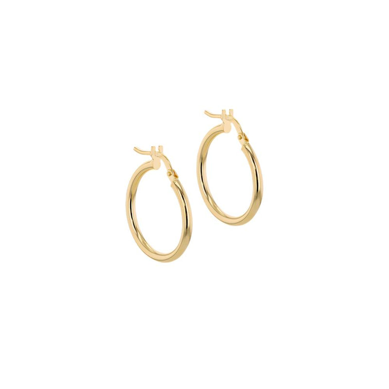 9ct Gold Plain Hoop Earrings