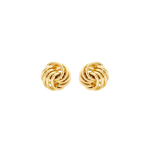 9ct Gold 10mm Knot Stud Earrings