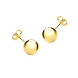 9ct Gold 8mm Ball Stud Earrings