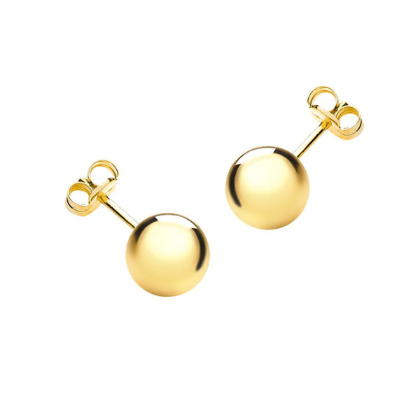 9ct Gold 8mm Ball Stud Earrings