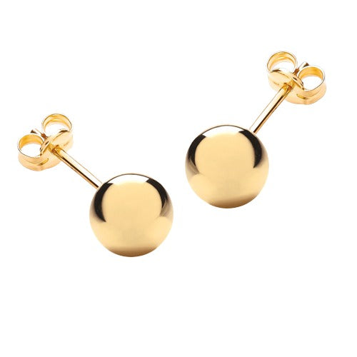 9ct Gold 12mm Ball Stud Earrings