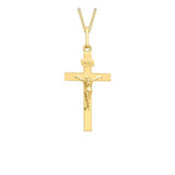 9ct Gold 15mm x 32mm Polished Crucifix Pendant