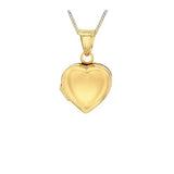 9ct Gold Plain Heart Locket Necklace