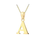 9ct Gold Plain "A-Z" Initial Necklace