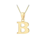 9ct Gold Plain "A-Z" Initial Necklace