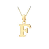 9ct Gold Plain "A-Z" Initial Necklace