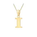 9ct Gold Plain "A-Z" Initial Necklace