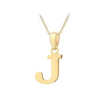 9ct Gold Plain "A-Z" Initial Necklace