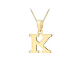 9ct Gold Plain "A-Z" Initial Necklace