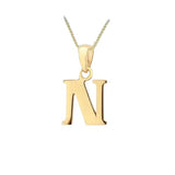 9ct Gold Plain "A-Z" Initial Necklace