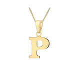 9ct Gold Plain "A-Z" Initial Necklace