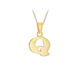 9ct Gold Plain "A-Z" Initial Necklace