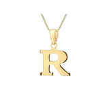 9ct Gold Plain "A-Z" Initial Necklace