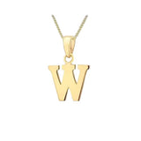 9ct Gold Plain "A-Z" Initial Necklace