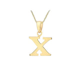 9ct Gold Plain "A-Z" Initial Necklace