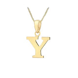 9ct Gold Plain "A-Z" Initial Necklace