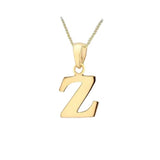 9ct Gold Plain "A-Z" Initial Necklace