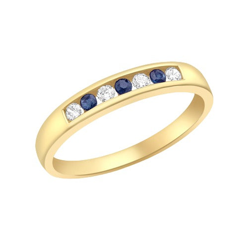 9ct Gold Cubic Zirconia Channel Set Eternity Ring