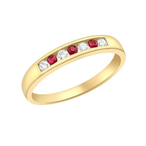 9ct Gold Cubic Zirconia Channel Set Eternity Ring