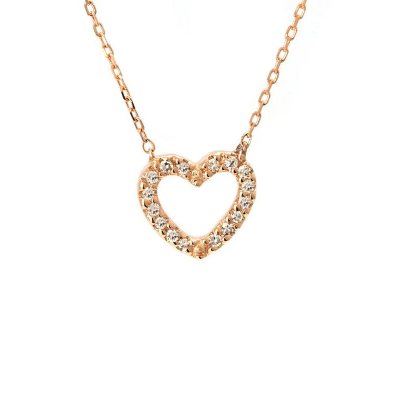 9ct Gold Diamond Heart Necklace