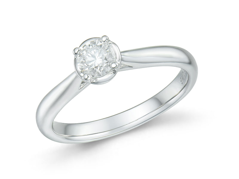 9ct White Gold 0.33ct Diamond Solitaire Ring