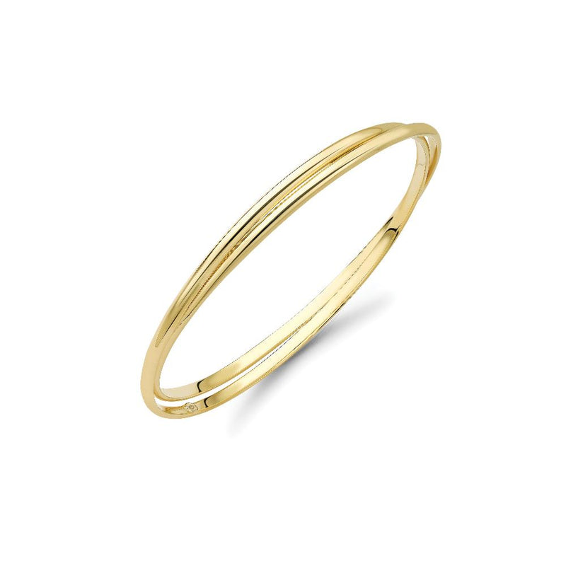 9ct Gold Double Bangle