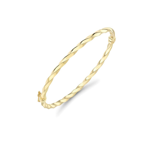 9ct Gold Twist Bangle