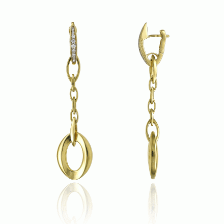 Chimento 18ct Gold Link Sensi Diamond Drop Earrings