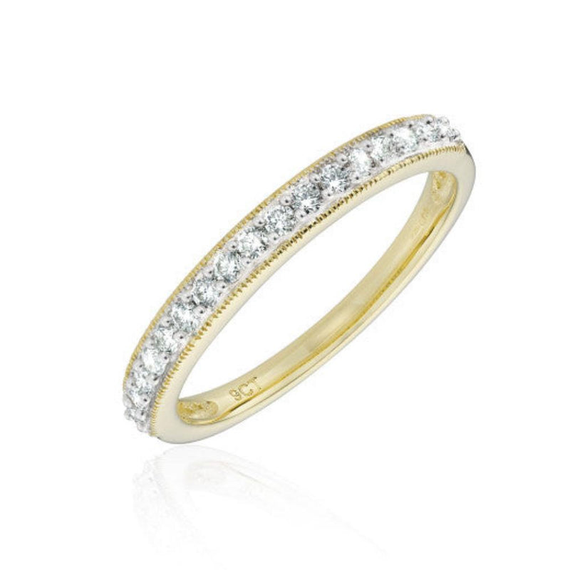 9ct Gold Diamond Half Eternity Ring