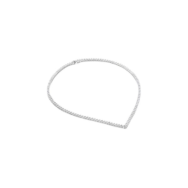 Carat London Vee Sterling Silver Line Necklace