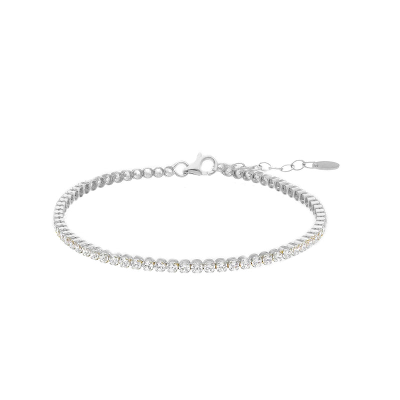 9ct Gold Cubic Zirconia Tennis Bracelet