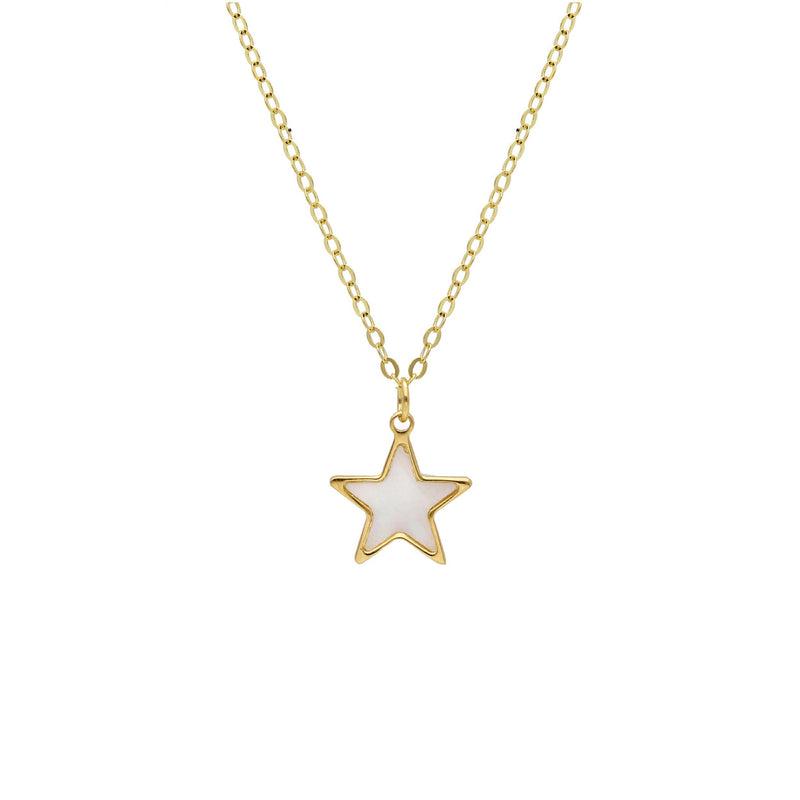 9ct Gold Mother of Pearl Star Necklace