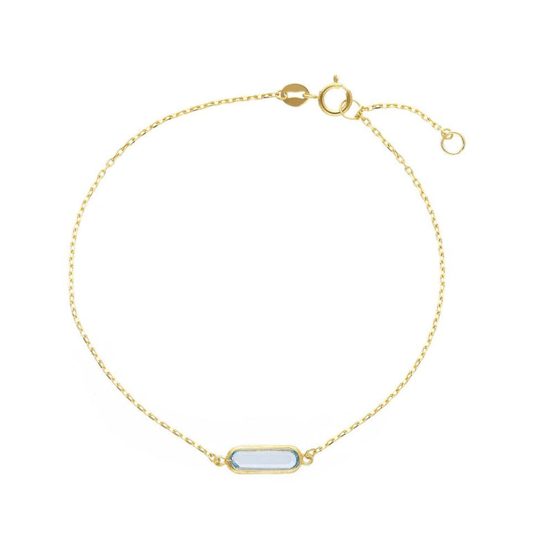 9ct Gold Blue Topaz Bracelet