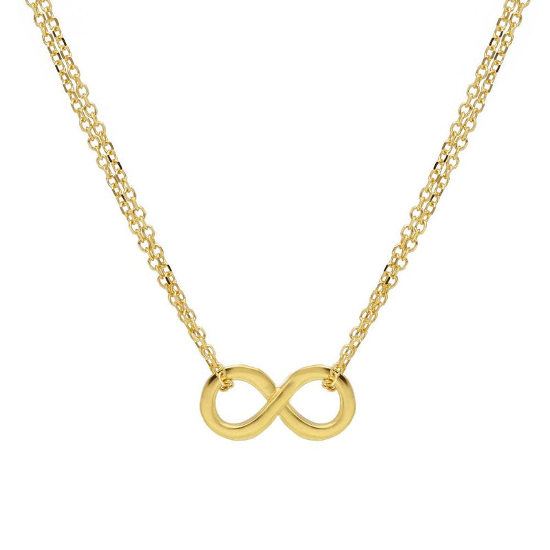 9ct Gold Infinity Knot Double Chain Necklace