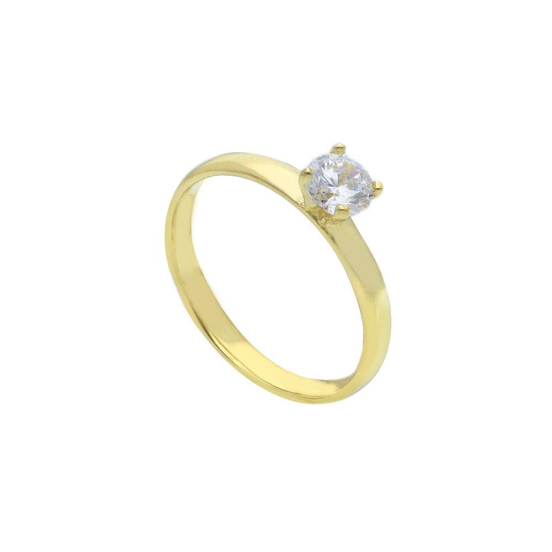 9ct Gold Cubic Zirconia Solitare Ring