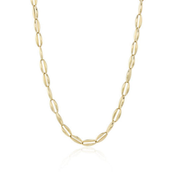 9ct Gold Oval Link Necklace 17"