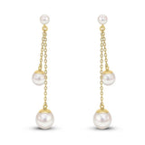 9ct Gold Chain with Cultured Freshwater Pearls Drop Earrings