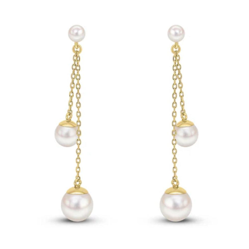 9ct Gold Chain with Cultured Freshwater Pearls Drop Earrings