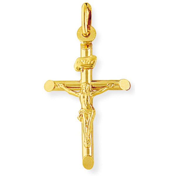 9ct Crucifix INRI Inscription Cross 18mm x 23mm Pendant