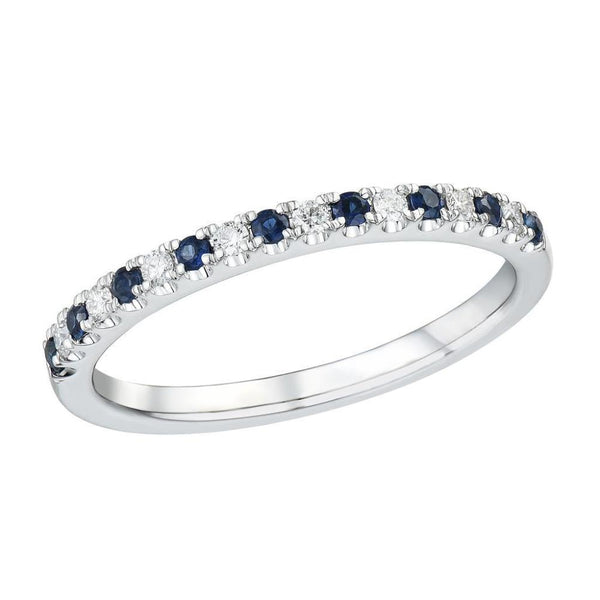 Platinum Diamond & Sapphire Ring